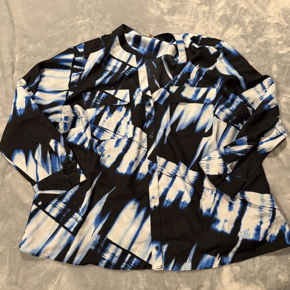 Calvin Klein Plus Button Down Blouse - image 2